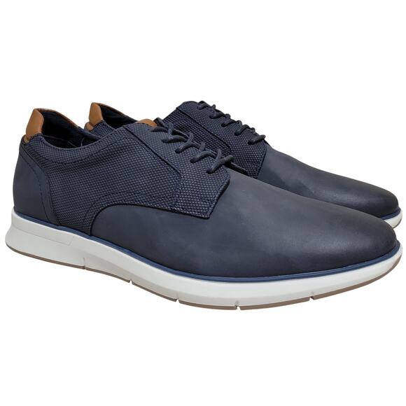 Alfani Other - Alfani Men Landan Plain Toe Derby Oxfords Size US 8M Blue Faux Leather